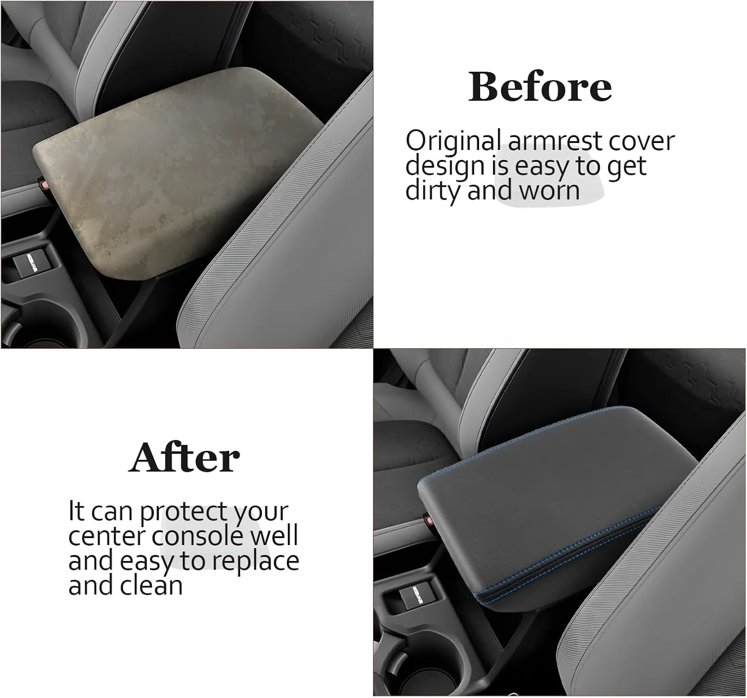 SKTU 2025 Forester Accessories Center Console Cover for 2025  Subaru Forester (Base/Premium/Sport/Wilderness/Limited/Touring) Armrest Cover Subaru Forester 2025 Accessories Console Cushion (Blue Line)