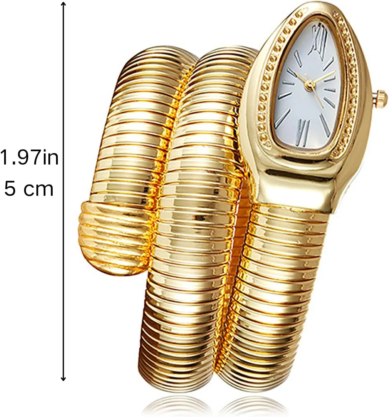 Snake Shape Bangle Watch, Snake Watches for Women, Unique Design Wrap Around Watches, Roman Numerals Dial Snake Bangle Fashion Casual Watch with a Box for Women