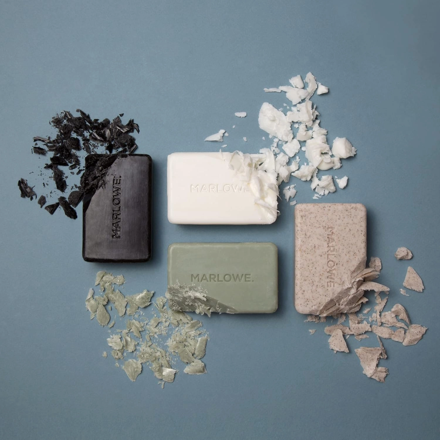 Soap Discovery Gift Set, Mens Skin Care Variety Selection of Exfoliating Body Scrub, Charcoal, Moisturizing & Polishing Body Bar Soaps for Men, 4 Pack