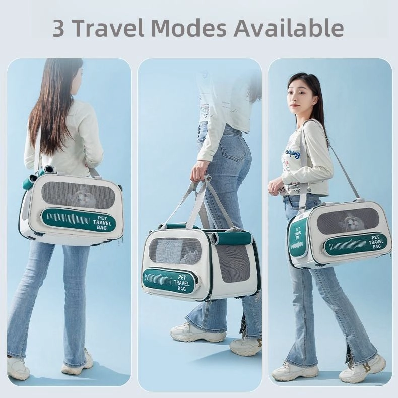 Soft-Sided Collapsible Pet Carrier for Dogs and Cats