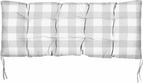 Sorra Home Plaid Bench Cushion, 37 in x 17 in x 2 in, Anderson Sea Salt