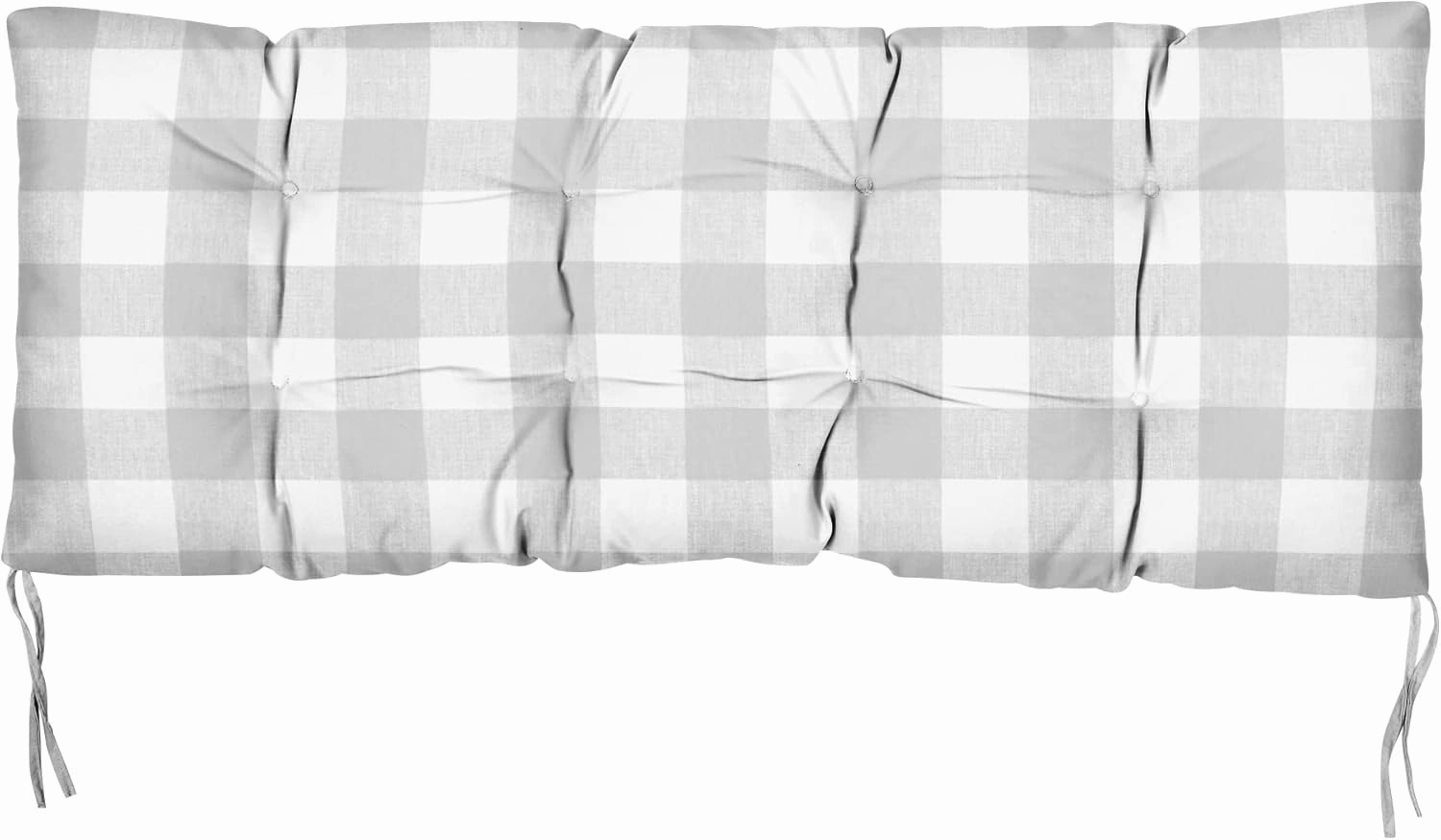 Sorra Home Plaid Bench Cushion, 37 in x 17 in x 2 in, Anderson Sea Salt
