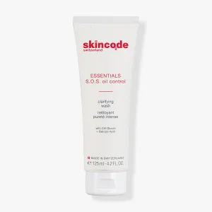 S.O.S Oil Control Clarifying Wash (4.20 fl.oz)| Salicylic Acid Cleanser for Pore Refining & Breakout Reduction| Gentle Face Wash for Women | Exfoliating Oil Cleanser | Paraben-Free Face Care