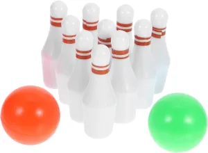 Sosoport 5 Sets Tabletop Sports Mini Bowling Set Bowlings Dollhouse Miniatures for Boys and Girls
