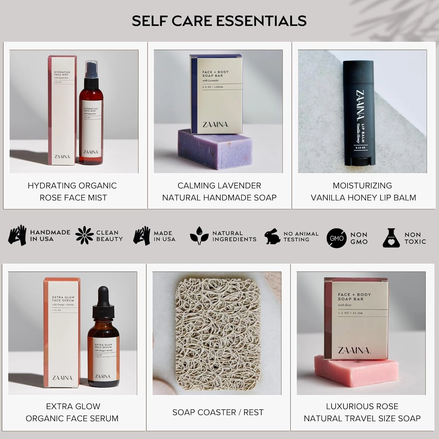 Spa Gift Set for Her - Relaxation Spa Kit for Women, Mother's Day Gifts Handmade in USA, Luxury Spa Gifts for Women, Spa Gift Basket for Mom, Pampering At Home Bath and Body Self Care Spa Package, Birthday Gifts for Women by ZAAINA