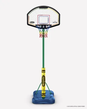 Spalding X Crayola 32" Molded Eco-Composite Telescoping Portable Basketball Hoop with Mini Court Marking Kit