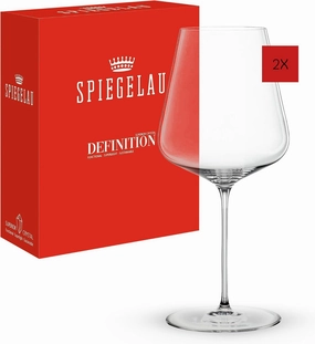 Spiegelau Definition Bordeaux Wine Glasses, European-Made Lead-Free Crystal, Dishwasher Safe,2 count, 26 Ounces