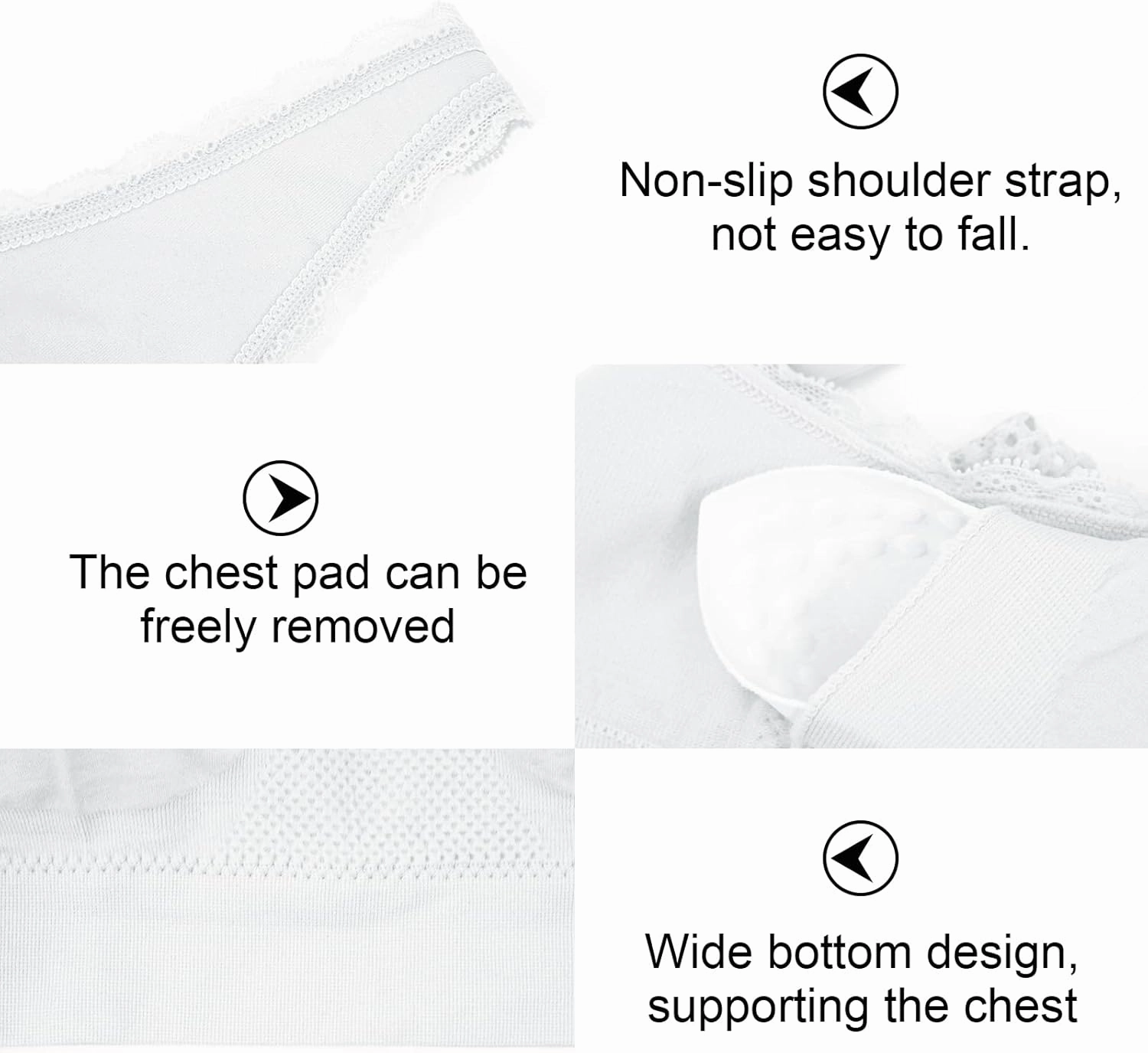 Sports Bras for Women Front Cross Front Side Buckle Bra Wireless Bra Pads Seamless Comfort Bra Yoga Bra 1/2/3 Pack