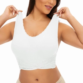 Sports Bras for Women Front Cross Front Side Buckle Bra Wireless Bra Pads Seamless Comfort Bra Yoga Bra 1/2/3 Pack