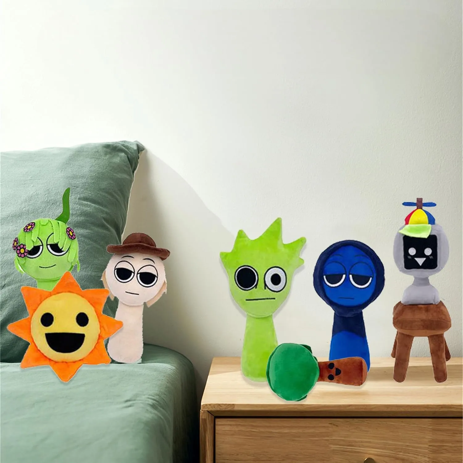 Sprunki Plush Toys, Soft Stuffed Animal Pillow Figure Doll Christmas Birthday Gifts for Fans Adult Kids