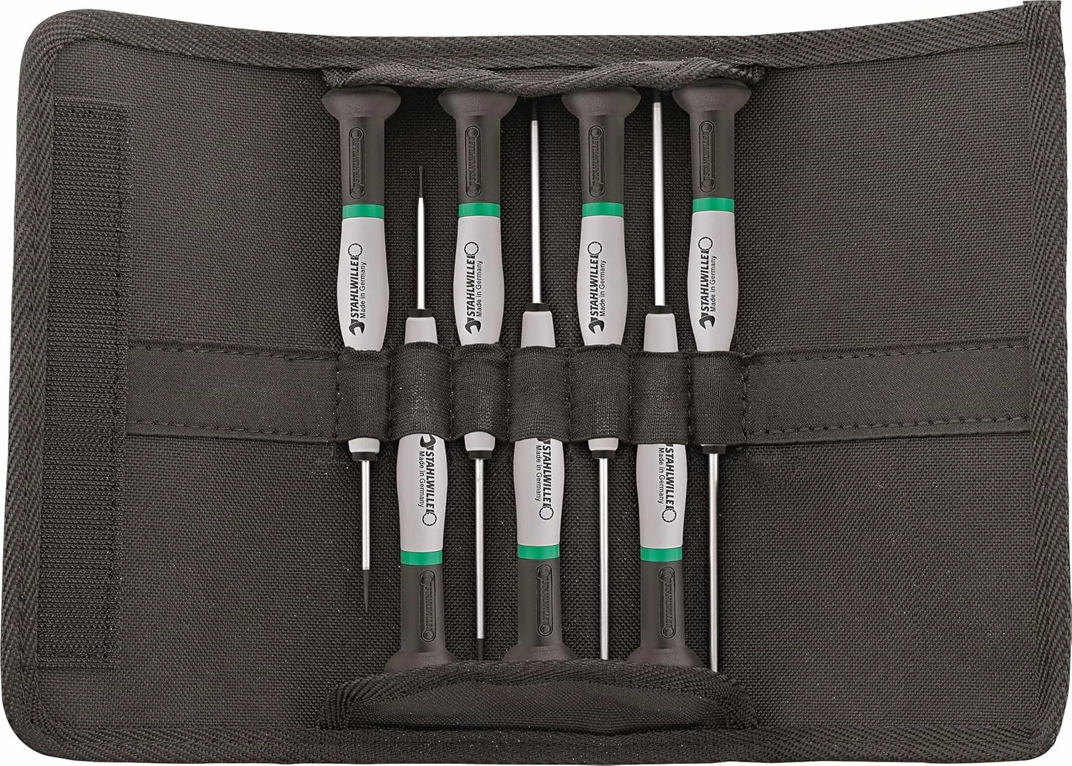 Stahlwille 96479715, 7-Piece Electronic Screwdriver Set, 4 Slotted & 3 Precision Phillips, Made in Germany