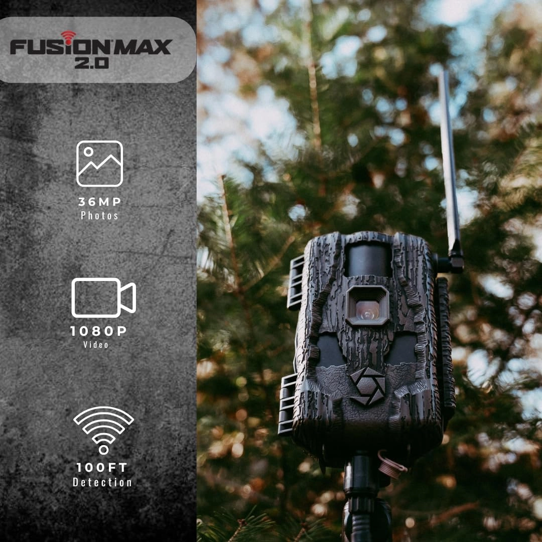 Stealth Cam Fusion Max 2.0​ Cellular Trail Camera 36MP - 16GB Internal Memory