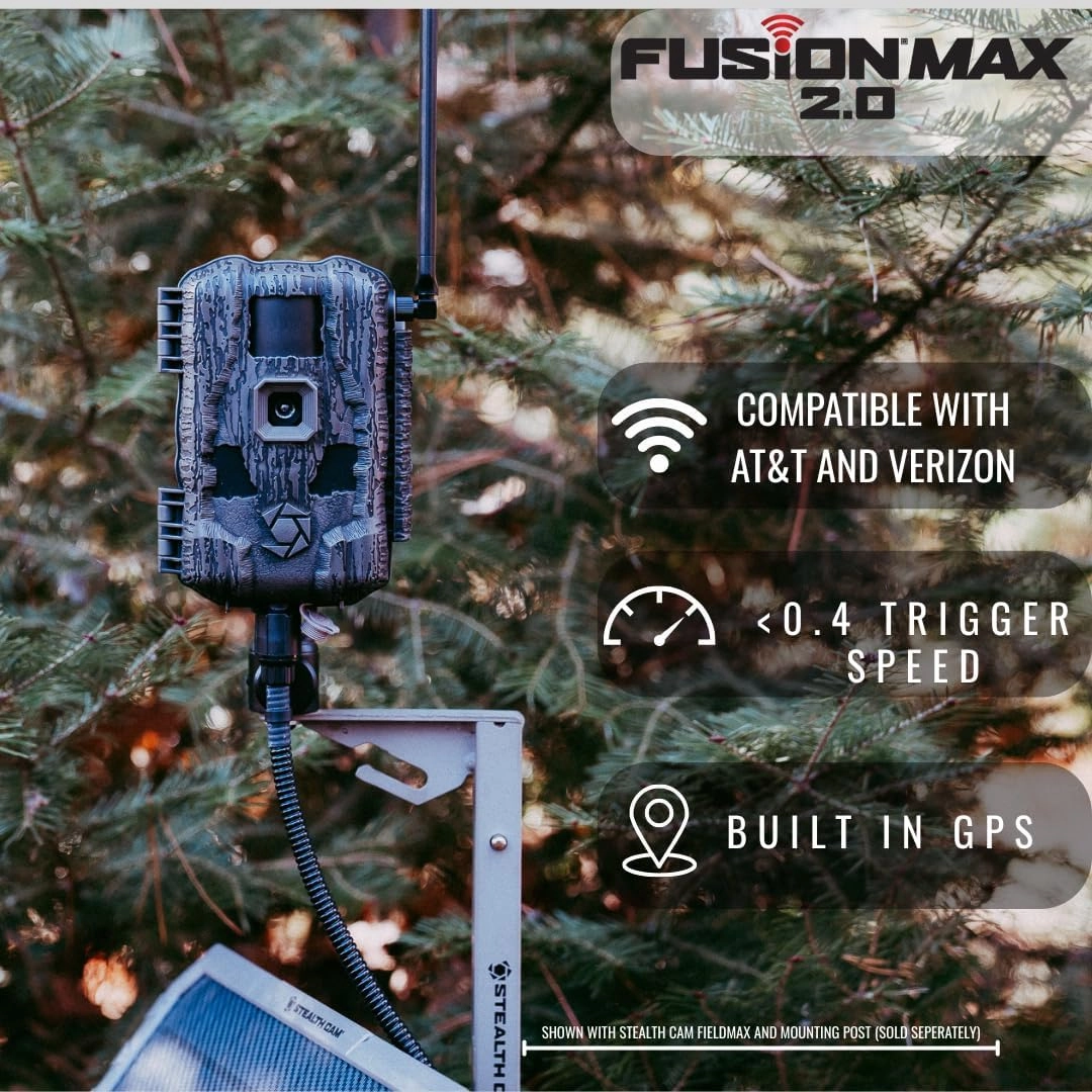 Stealth Cam Fusion Max 2.0​ Cellular Trail Camera 36MP - 16GB Internal Memory