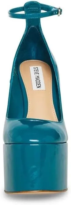 Steve Madden Women's Skyrise Teal Patent