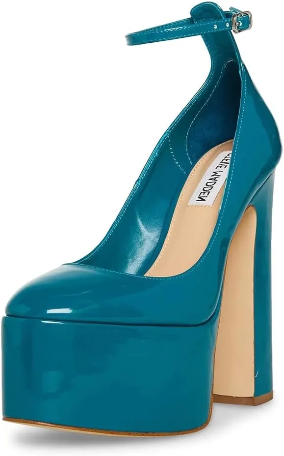 Steve Madden Women's Skyrise Teal Patent