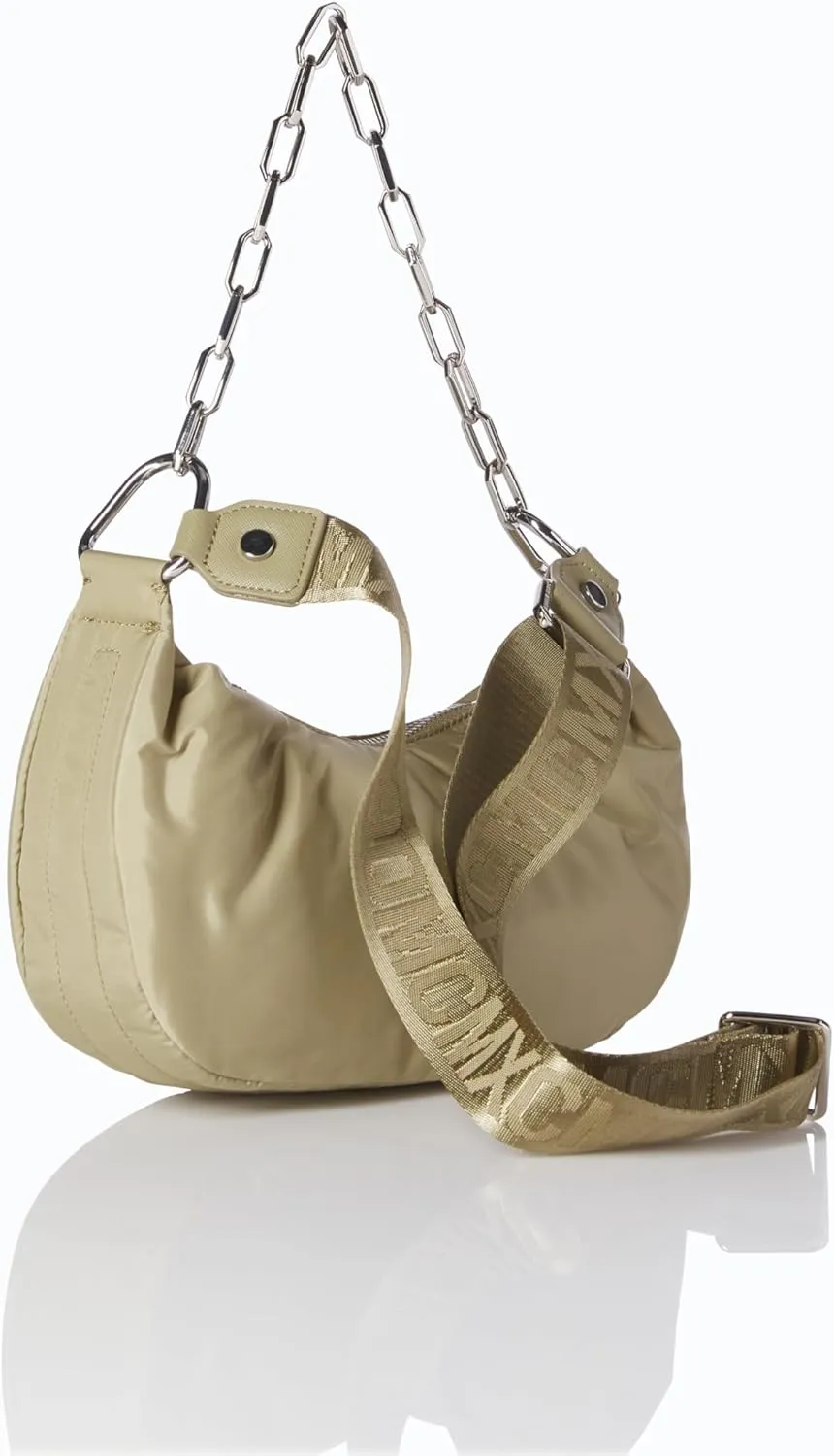 Steve Madden Zoeyy-n Nylon Moon Shape Bag with Chain