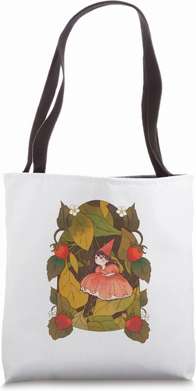 Strawberry Fairy Berries Leaves Fantasy Magic Tote Bag