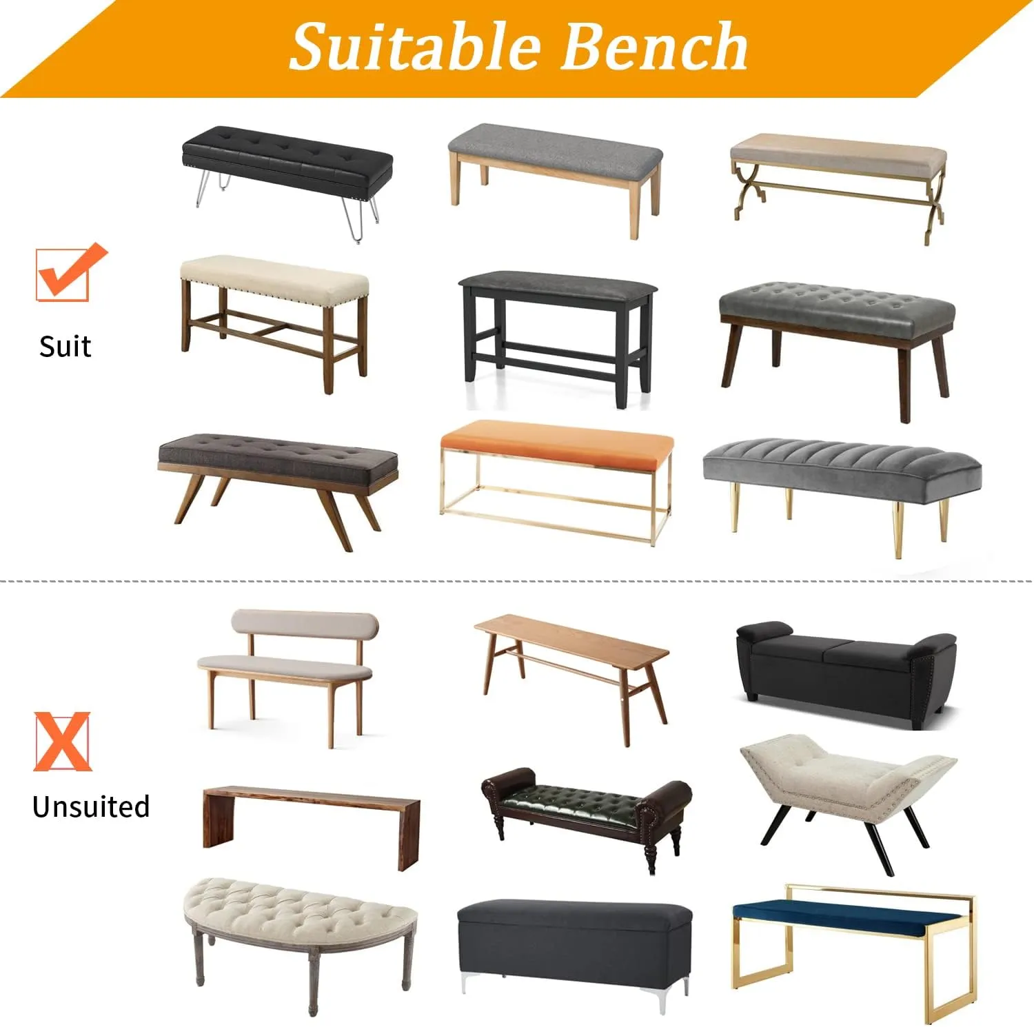 Stretch Jacquard Dining Bench Cover - Anti-Dust Removable Bench Slipcover Washable Seat Cushion Protector for Bedroom, Kitchen, Hotel, Banquet (Chocolate)
