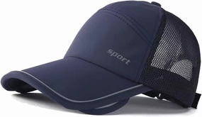 Sun Visor Hats for Men Women Retractable Brim Adjustable UV Protection Mesh Baseball Cap
