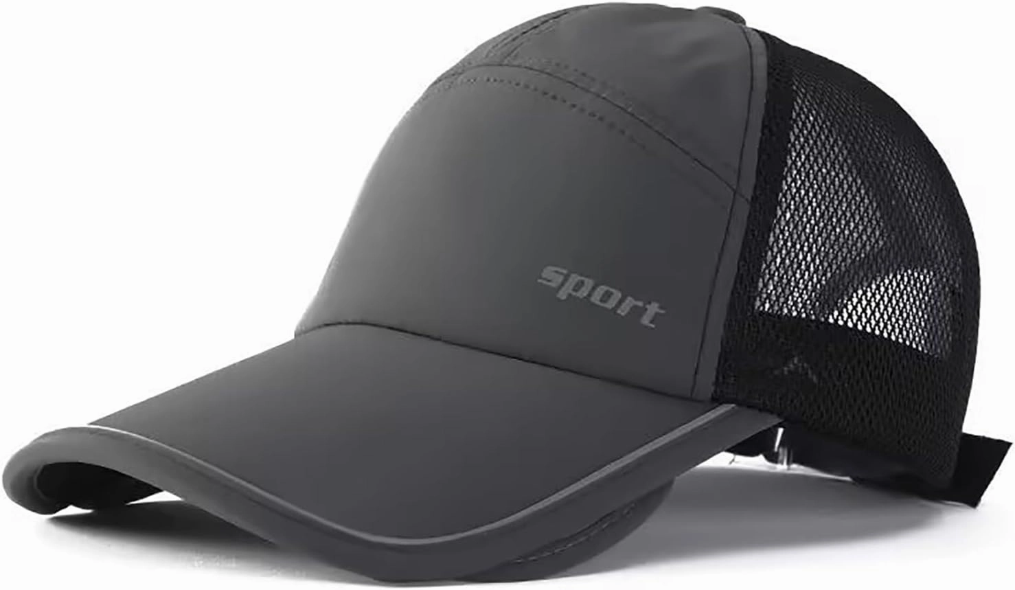 Sun Visor Hats for Men Women Retractable Brim Adjustable UV Protection Mesh Baseball Cap