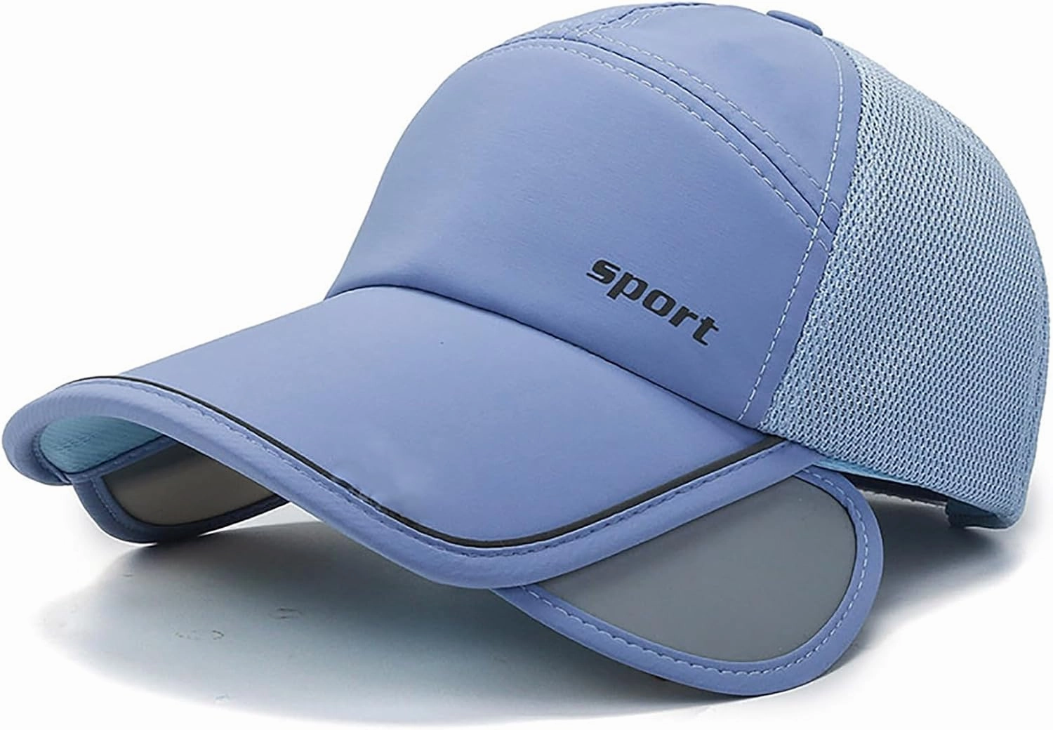 Sun Visor Hats for Men Women Retractable Brim Adjustable UV Protection Mesh Baseball Cap