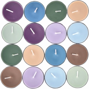Sungmor 16 Pack Long Burning Scented Tea Light Candles, 100% Natural Soy Wax No Lead Smokeless Tea Warmer Tealight Candles for Decor Holidays, General Use, Room Ambiance, Aromatherapy Relaxing