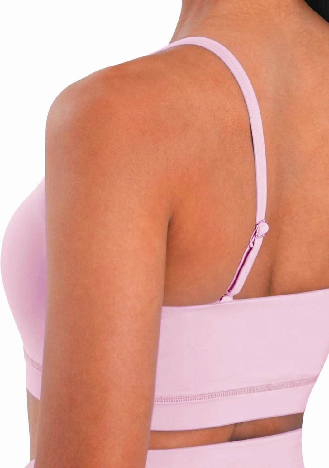 Sunzel Womens Sports Bra Buttery Soft Adjustable Straps Padded Yoga Bra Scoop Neck Wireless Bra Crop Top for Workout Gym