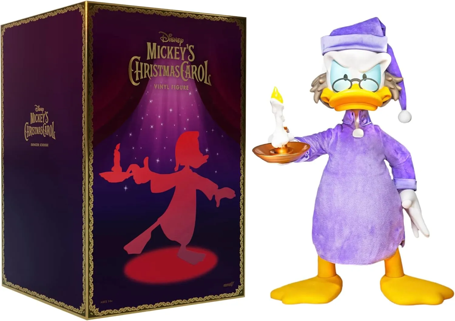 Super7 Supersize Disney Ebenezer Scrooge - 16" Disney Action Figure with Fabric Clothing and Accessory - Super7 Classic Disney Collectibles and Retro Toys