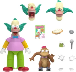 Super7 Ultimates The Simpsons Krusty The Clown - 7" The Simpsons Action Figure with Accessories Classic TV Show Collectibles and Retro Toys