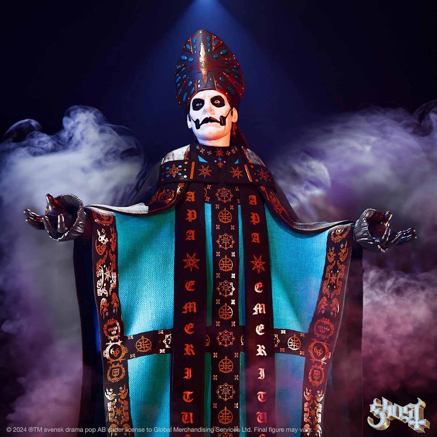Super7 ULTIMATES! Ghost Papa Emeritus IV - 7" Ghost Action Figure with Accessories Heavy Metal Collectibles and Retro Toys