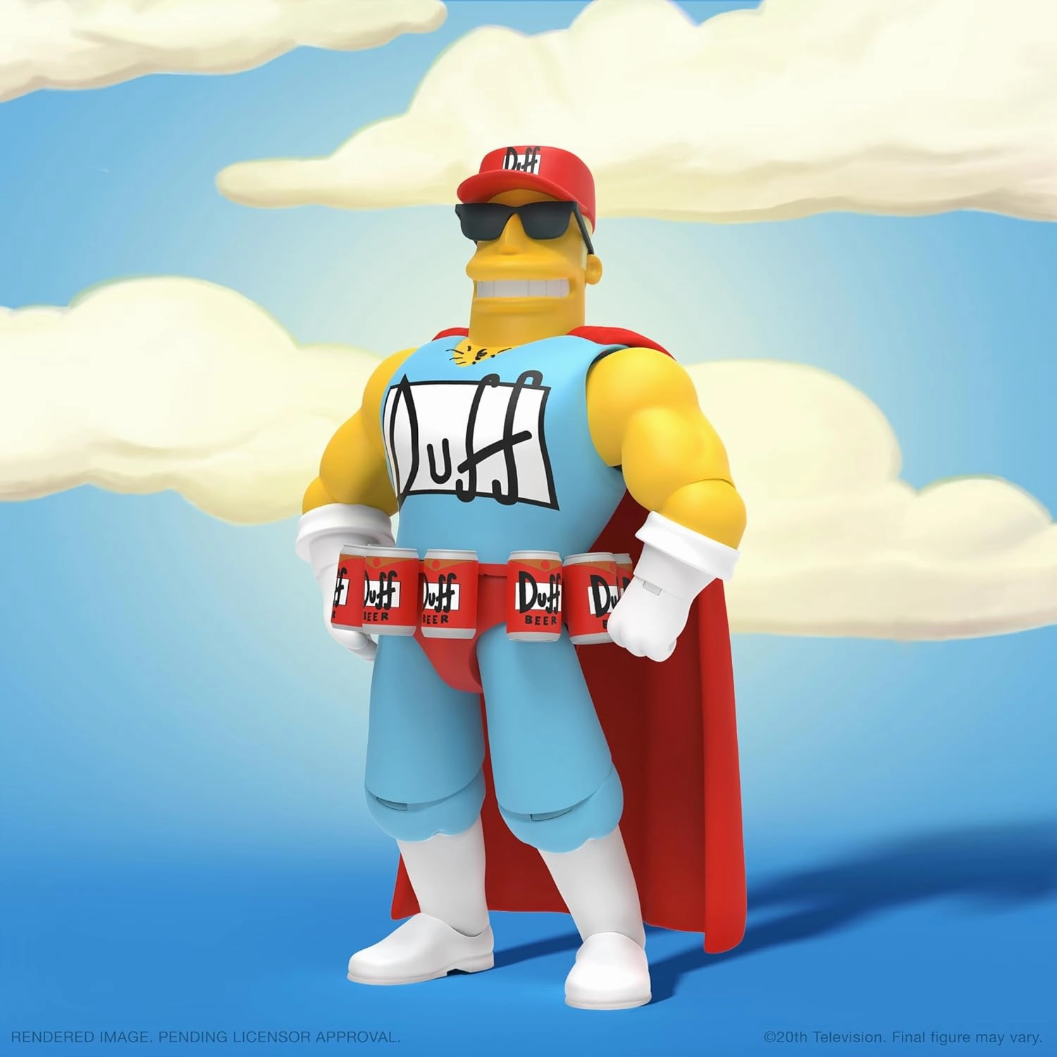 Super7 Ultimates The Simpsons Duffman - 7" The Simpsons Action Figure with Accessories Classic TV Show Collectibles and Retro Toys