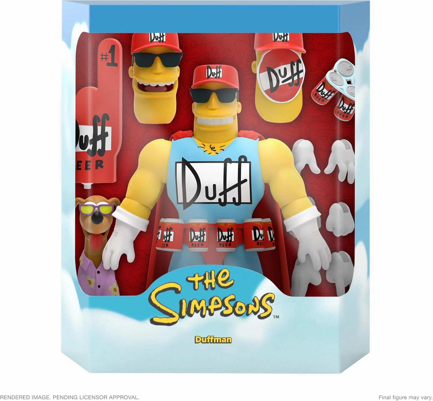 Super7 Ultimates The Simpsons Duffman - 7" The Simpsons Action Figure with Accessories Classic TV Show Collectibles and Retro Toys