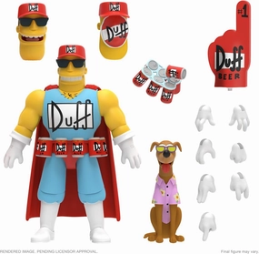 Super7 Ultimates The Simpsons Duffman - 7" The Simpsons Action Figure with Accessories Classic TV Show Collectibles and Retro Toys