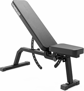 Synergee Adjustable Incline Workout Bench. Weight Bench for Dumbbell & Barbell Press Exercises & Workouts. Great for Commercial, Garage and Home Gym.
