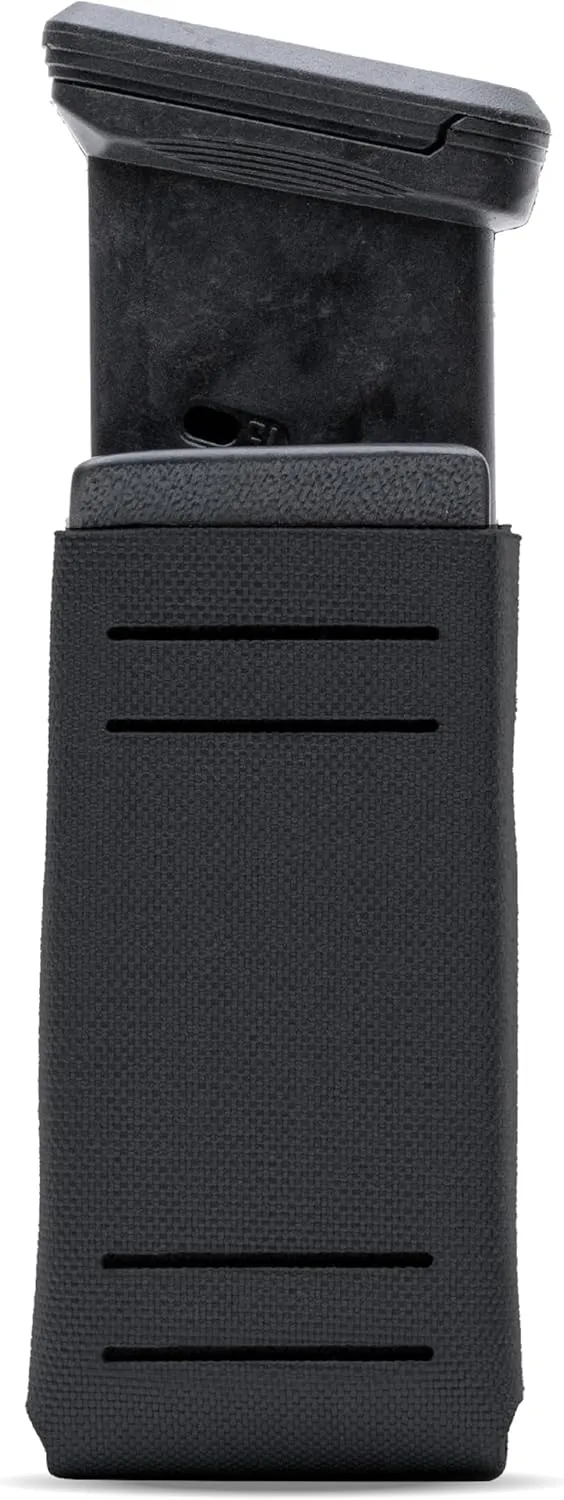 Tacticon Pistol Rifle Mag Pouch | Combat Veteran Owned Company | Belt Clip & Molle Clip Attachments | Universal Magazine Carrier for Ammo | Fits Most Sporting & Hunting Rifle Magazines