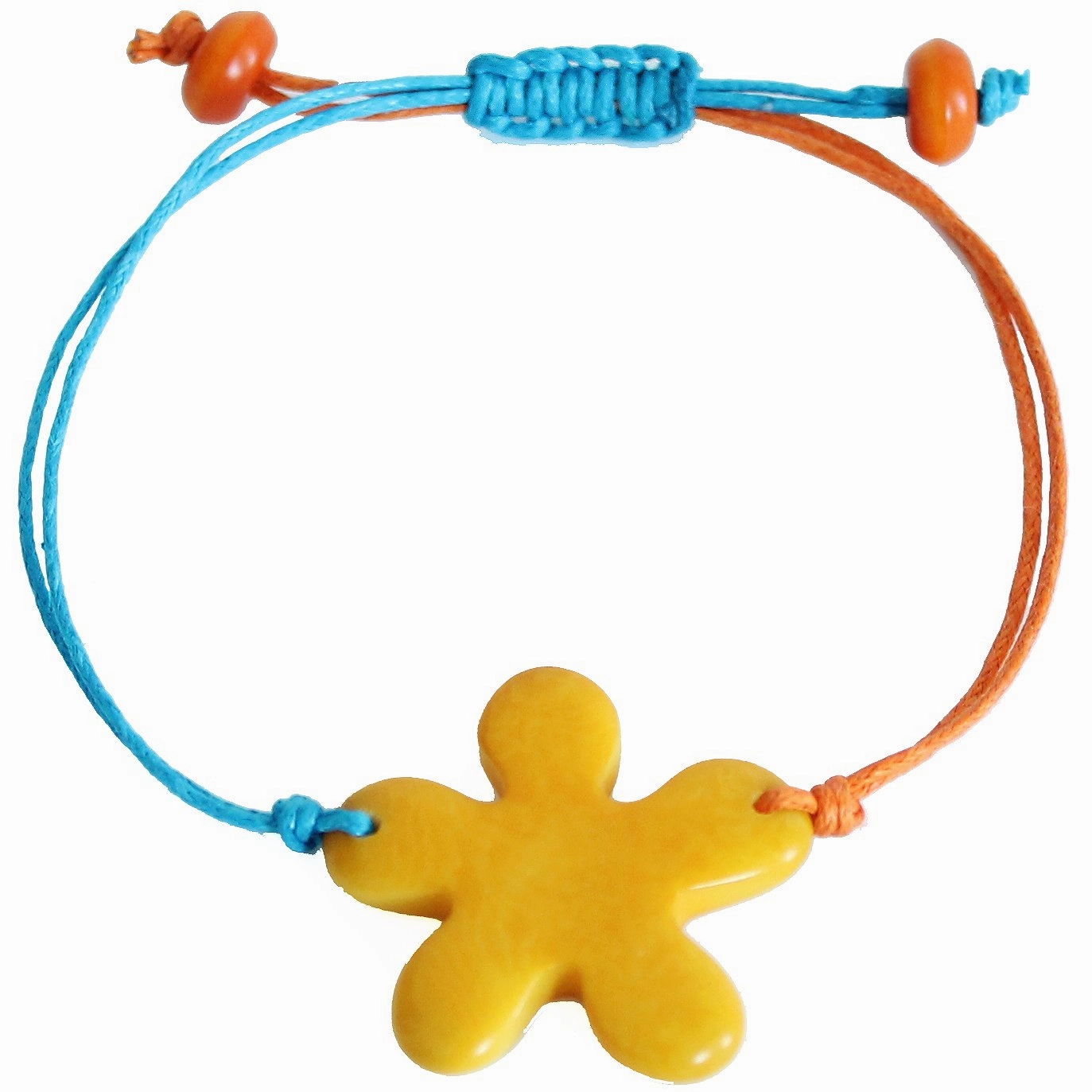 Tagua Bracelet Star Flower Handmade Fair Trade by Florama Natural Jewelry
