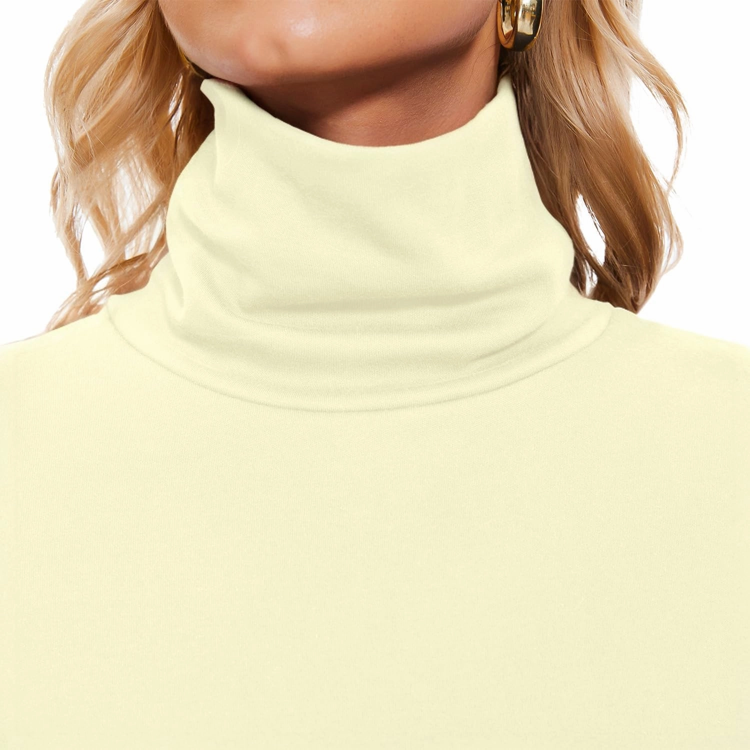TAIPOVE Women's Thermal Fleece Turtleneck Long Sleeve Tops Lightweight Pullover Sweater Cotton Casual Soft Comfort Shirt