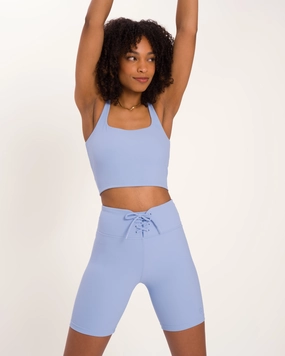 Talia Biker Set - Serenity Blue