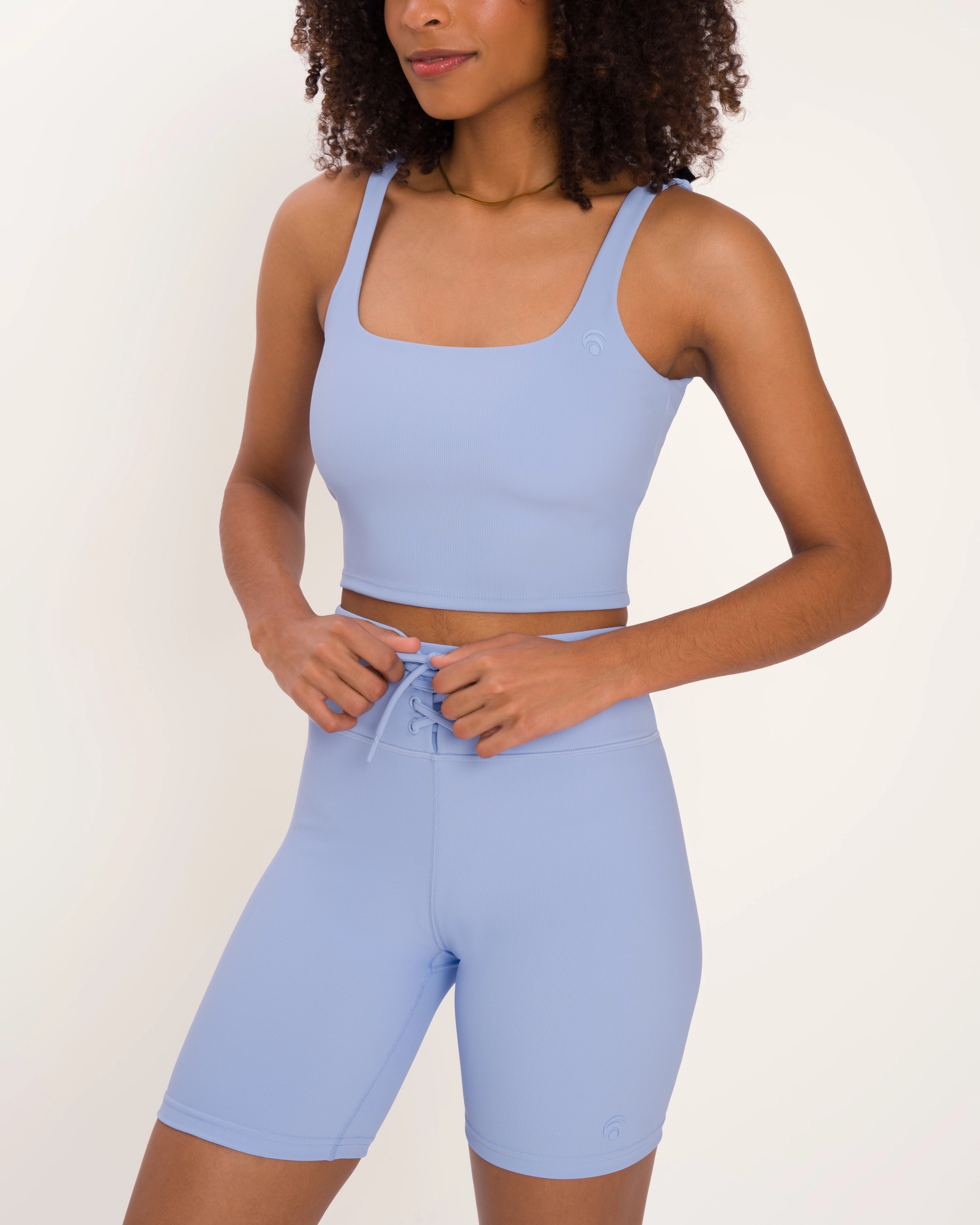 Talia Biker Set - Serenity Blue