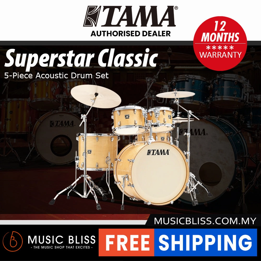 Tama Superstar Classic 5-piece Shell Pack - 22" Kick - Gloss Natural Blonde
