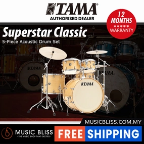 Tama Superstar Classic 5-piece Shell Pack - 22" Kick - Gloss Natural Blonde