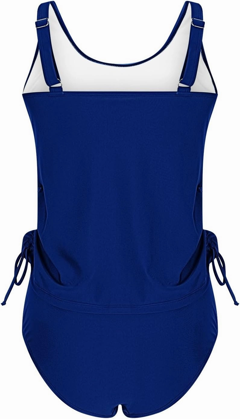 Tankini Swimsuits for Women Tummy Control Two Piece Bathing Suit Side Tie High Waisted Swimwear Beach Pool Vacation