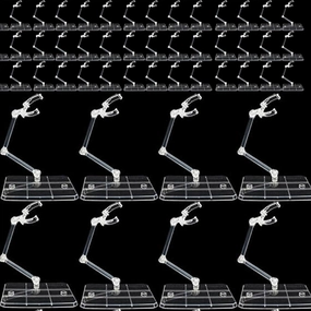 TEAMWILL 48pcs Adjustable Action Figure Display Holder Base Doll Model Support Stand
