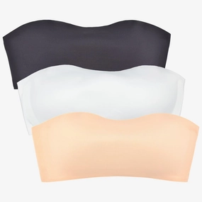 Teens Strapless Bras Bandeau Tube Top Training Bras for Girls 10-12 12-14 14-16,32A 34A 36A 38A Push Up Bras