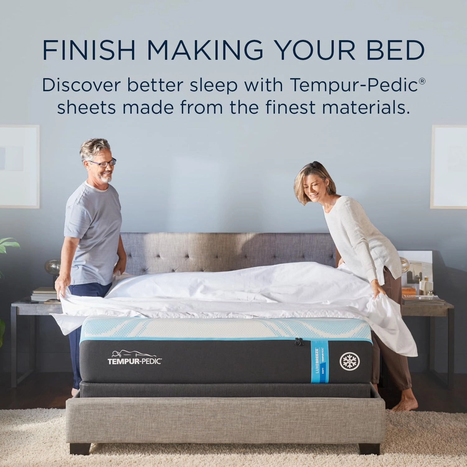 TEMPUR ProAir Sheet Set Blue Azure - King