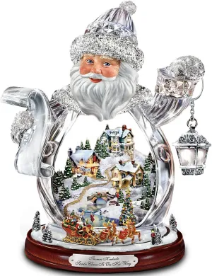 The Bradford Exchange Thomas Kinkade Santa Claus Tabletop Crystal Figurine: Santa Claus is On His Way