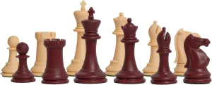 The House of Staunton - The Marshall Plastic Chess Set - Pieces Only - 3.75" King - Red & Natural