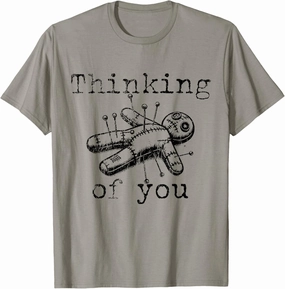 Thinking Of You Funny Vintage Voodoo Doll T-Shirt