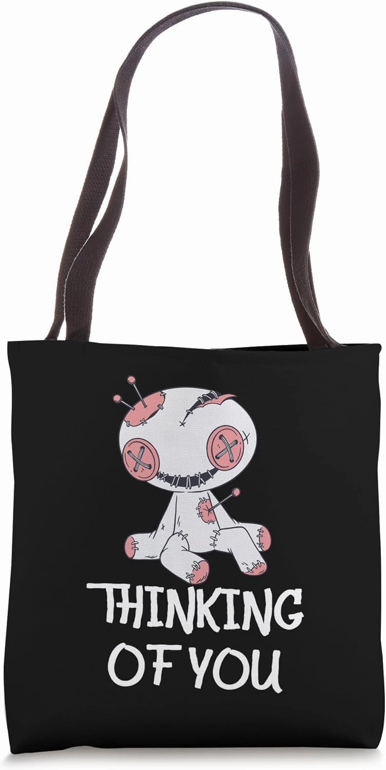 Thinking Of You Voodoo Doll Pastel Goth Satanic Ritual Lover Tote Bag