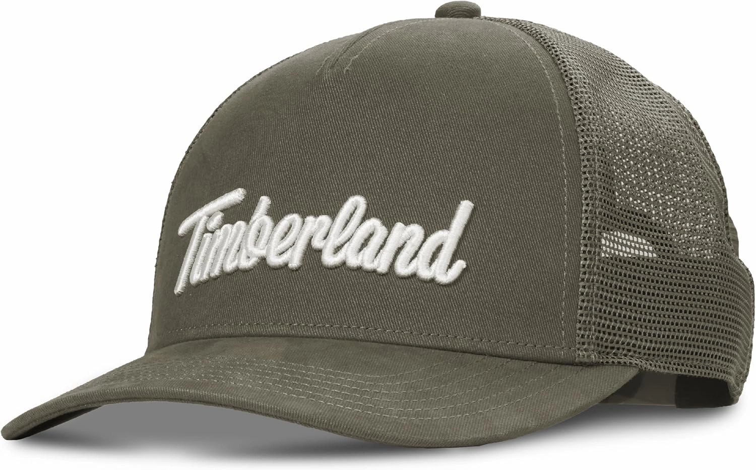Timberland Trucker Hat for Men - Durable Cotton Twill, Adjustable Snapback Cap, Breathable Mesh Back